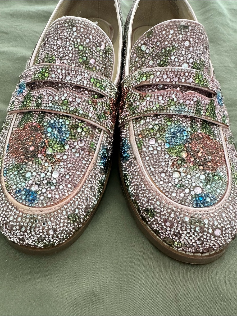 Betsy Johnson Women's floral Crystal-Embellished Loafers